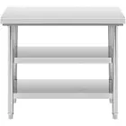 Stół blat roboczy stalowy nierdzewny z 2 półkami 100x70cm Фото num