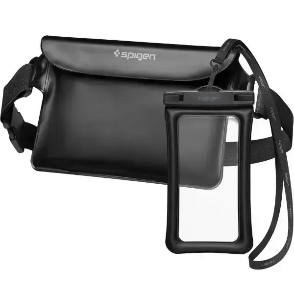 Spigen Universal Waterproof A621 Case & Waist Bag Black AMP04533 Photo