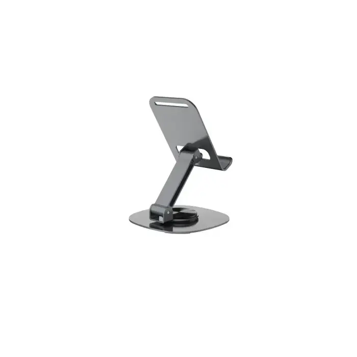 Devia folding holder stand EL243 for phone tablet rotating 360 gray metal Photo