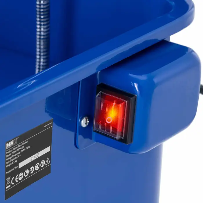 Myjka warsztatowa do narzędzi części samochodowych z pędzlem 20 l 3.3 l/min Foto 4