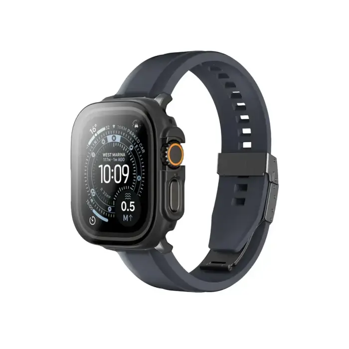 AmazingThing Radix Glass Screen Protector with Case for Apple Watch UItra 3 49mm - Black Foto 6