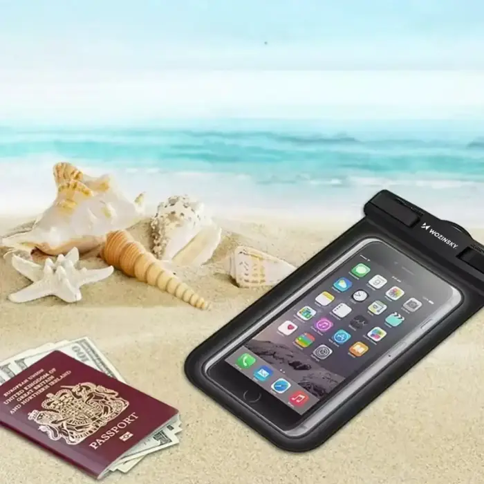 Wozinsky WWE-01 waterproof case with PVC armband - black Photo