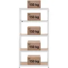 Regał magazynowy metalowy 5 półek 750 kg 100 x 60 x 200 cm szary Foto 6