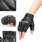 Rockbros 16220006003 L leather motorcycle gloves - black Фото num