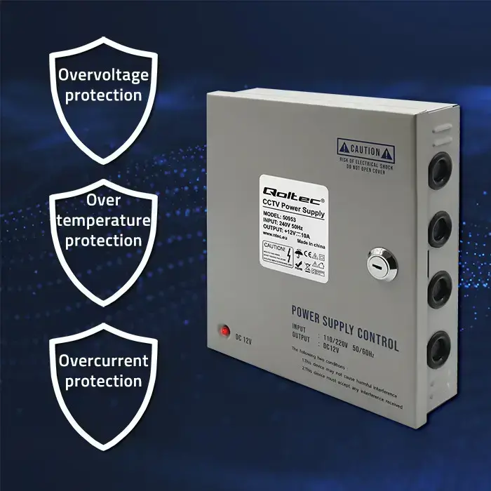 Qoltec LED Driver  12VDC | 10A |  9 channels Foto 4