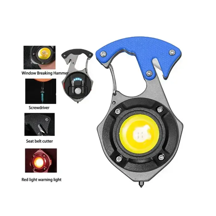 Mini flashlight LED keychain W5143 Type C with 2 screwdriver bits blue Photo