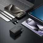 Devia wall charger Rocket PD 45W 1x USB-C white + cable USB-C - USB-C Photo