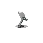 Devia folding holder stand EL243 for phone tablet rotating 360 gray metal Photo