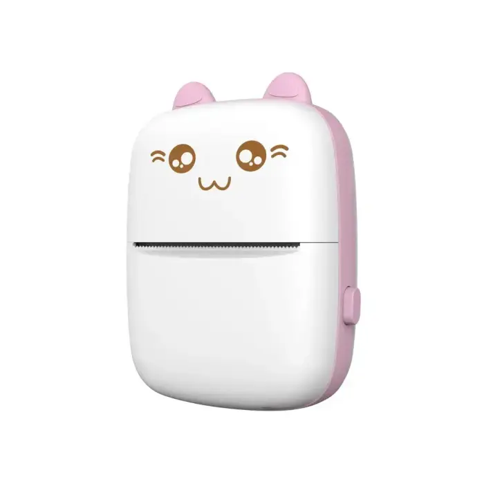 HURC9 Bluetooth Thermal Printer Mini Kitty with App - Pink Photo