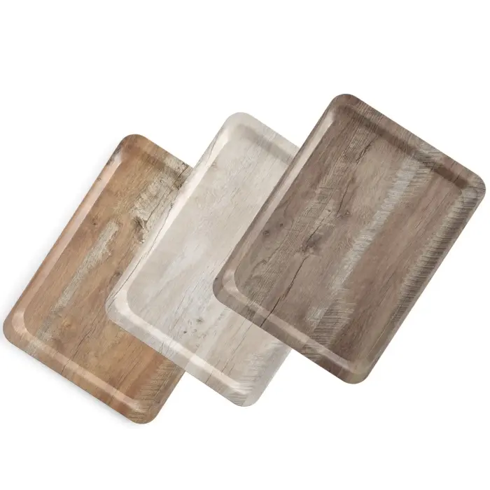 Taca do serwowania laminowana jasne drewno 430 x 330 mm - Hendi 508862 Foto 5