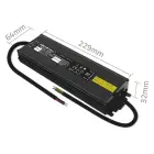 Qoltec LED Driver IP67 150W | 12V | 12.5A | Waterproof | Black Foto 7