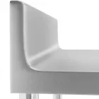 Stół blat roboczy stalowy nierdzewny przyścienny z rantem i półką 60x60cm Фото num