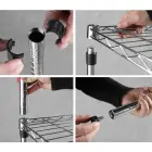 Regał magazynowy skręcany 5 półkowy czarny 91x45x183 cm - Hendi 812990 Foto 2