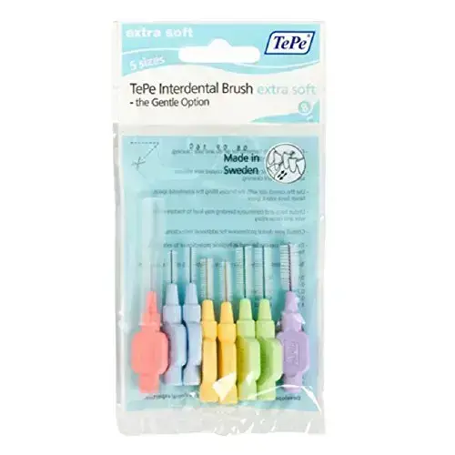 TEPE Interdental Brush Extra Soft Cleaners Mixed Pack - Dental Brushes Between Teeth 8 Pack  0.45 to 1.1 MM Фото num