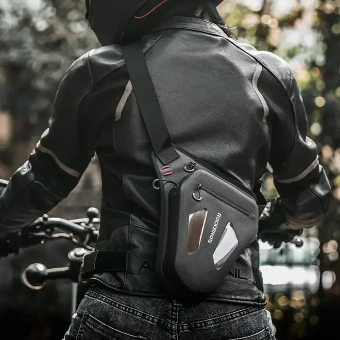 Rockbros Motorcycle Bag for Leg, Thigh, Waist, Shoulder - Black Photo