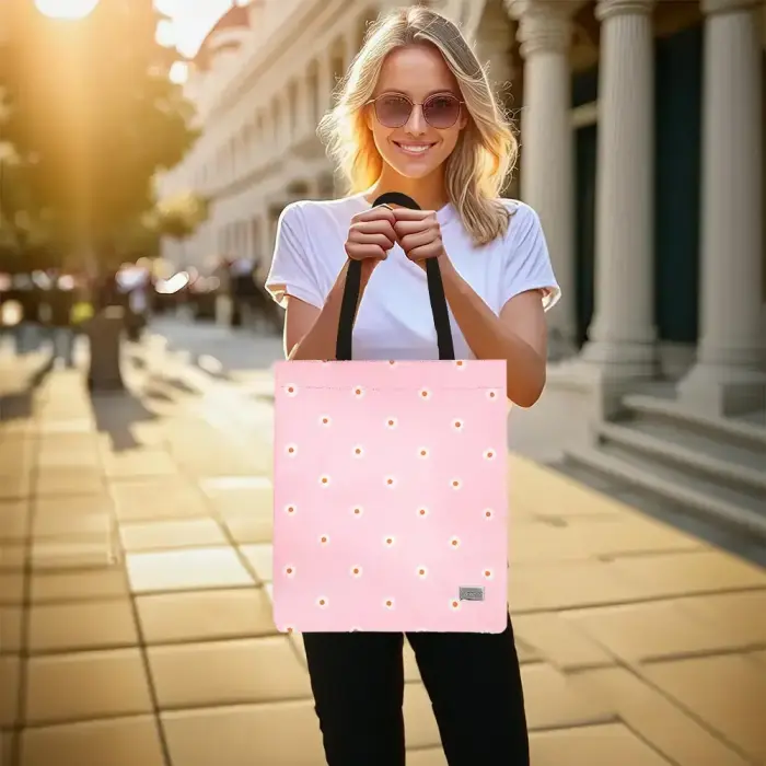 Shopping bag Wonder pattern 3 peach Foto 5
