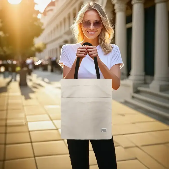 Shopping bag Wonder pattern 4 beige Photo