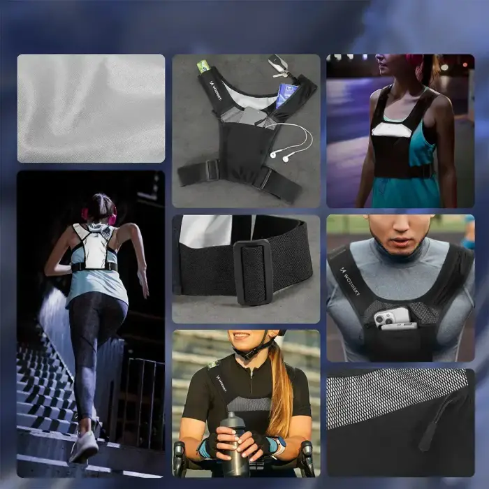 Wozinsky WKDB1 Reflective Running Vest - Black Photo