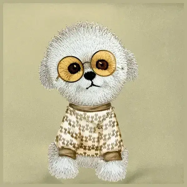 Nimmy Nerka na ramię khaki Crossbody      Glasses Cool Dog Foto 3