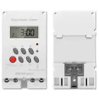 Qoltec Electronic timer PC0629 for DIN rail | LCD Фото num
