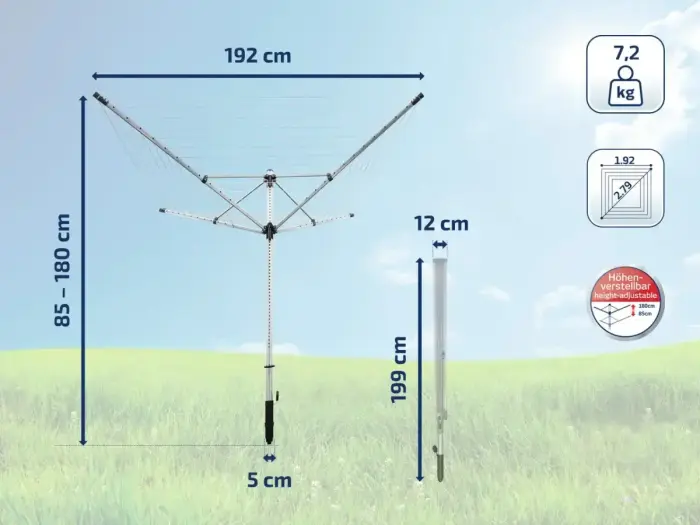 LEIFHEIT Veļas žāvētājs rotējošs LinoLift 600 QuickStart 2020 Foto 3