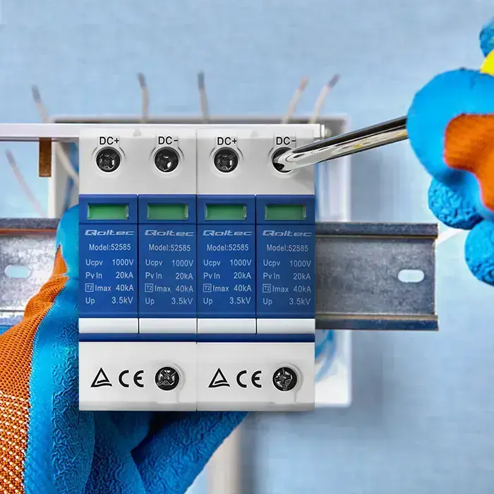Qoltec DC surge protector arrester| 2P | 1000V | T2 | C Foto 2