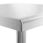 Stół blat roboczy centralny stalowy z półką 80 x 60 cm Фото num