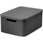 Box with lid Style M 39,3x29,3x18,7cm dark grey Photo