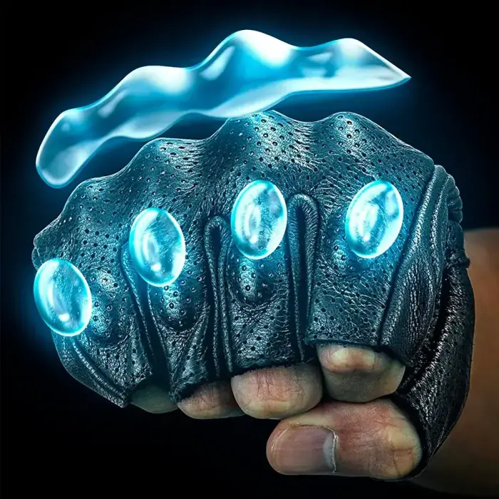 Rockbros 16220006003 L leather motorcycle gloves - black Фото num