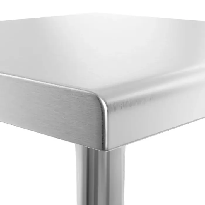 Stół blat roboczy centralny stalowy z półką 80 x 60 cm Фото num