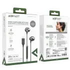 Acefast L1 in-ear headphones with 1.2 m Lightning connector - black Photo