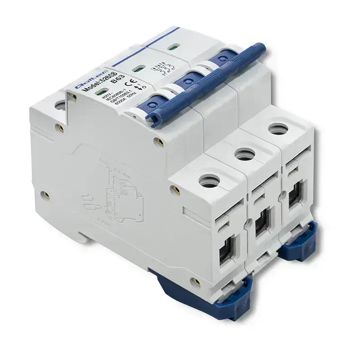 Qoltec Overcurrent Circuit Breaker B63| Fuse | AC | 63A | 3P Фото num