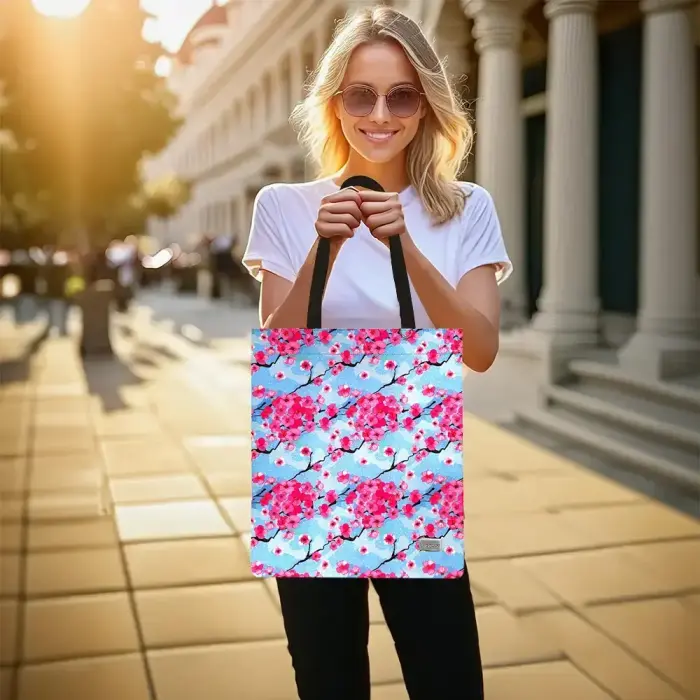 Shopping bag Wonder pattern 1 blue Photo