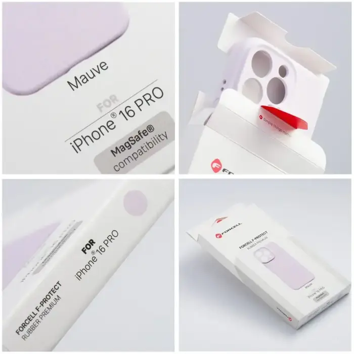 Case for IPHONE 17 Forcell F-Protect Rubber Premium compatible with MagSafe mauve Foto 6