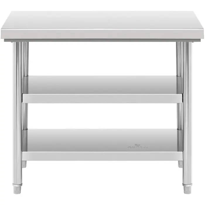 Stół blat roboczy stalowy nierdzewny z 2 półkami 100x70cm Фото num