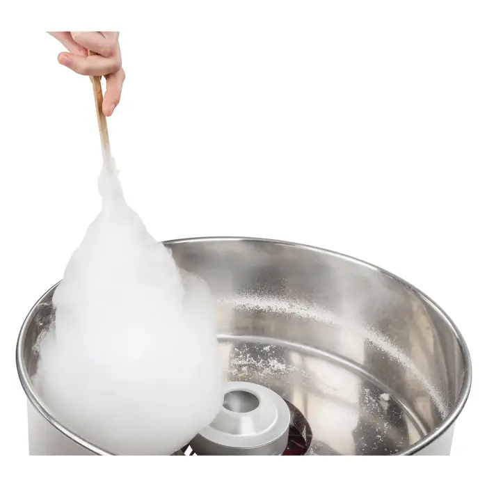 Mobilna maszyna do waty cukrowej bez pokrywy na kółkach Foto 6