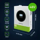 Qoltec Hybrid Solar Inverter Off-Grid 11000W | 160A | 48V| MPPT | BMS | AGM GEL LiFePO4 | Sinus | Wi-Fi option | Power factor 1.0  Foto 3