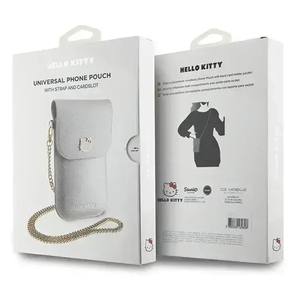 Hello Kitty Leather Metal Logo Chain bag - silver Photo