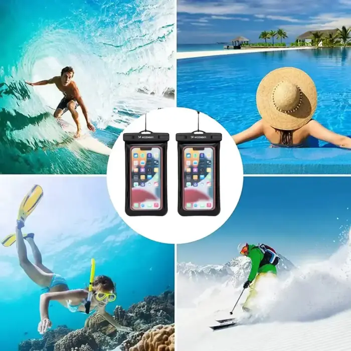 Wozinsky WWE-01 waterproof case with PVC armband - black Photo