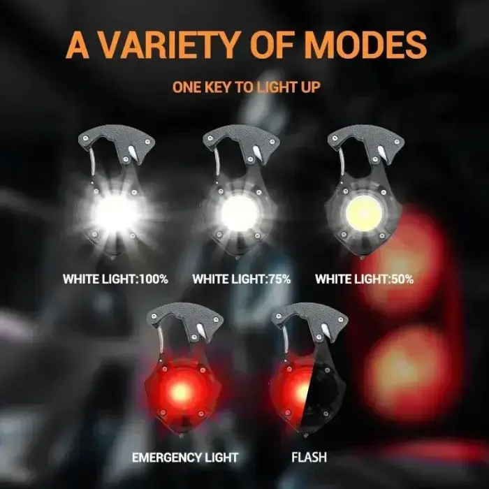 Mini flashlight LED keychain W5143 Type C with 2 screwdriver bits green Photo