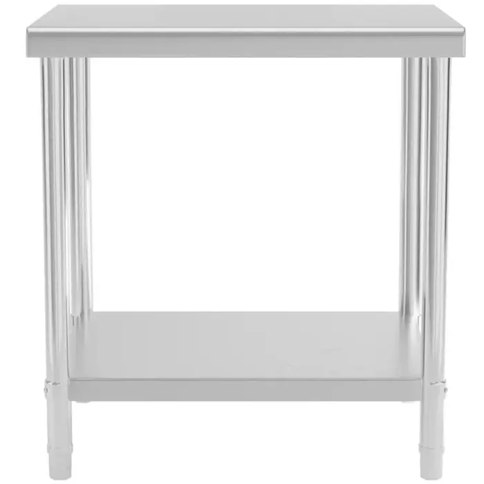 Stół blat roboczy centralny stalowy z półką 80 x 60 cm Фото num