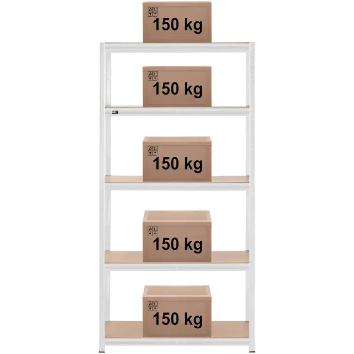 Regał magazynowy metalowy 5 półek 750 kg 100 x 60 x 200 cm szary Foto 6