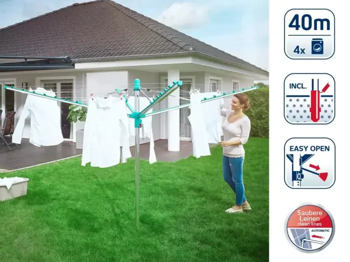 LEIFHEIT Veļas žāvētājs rotējošs Linomatic 400 Easy Foto 2