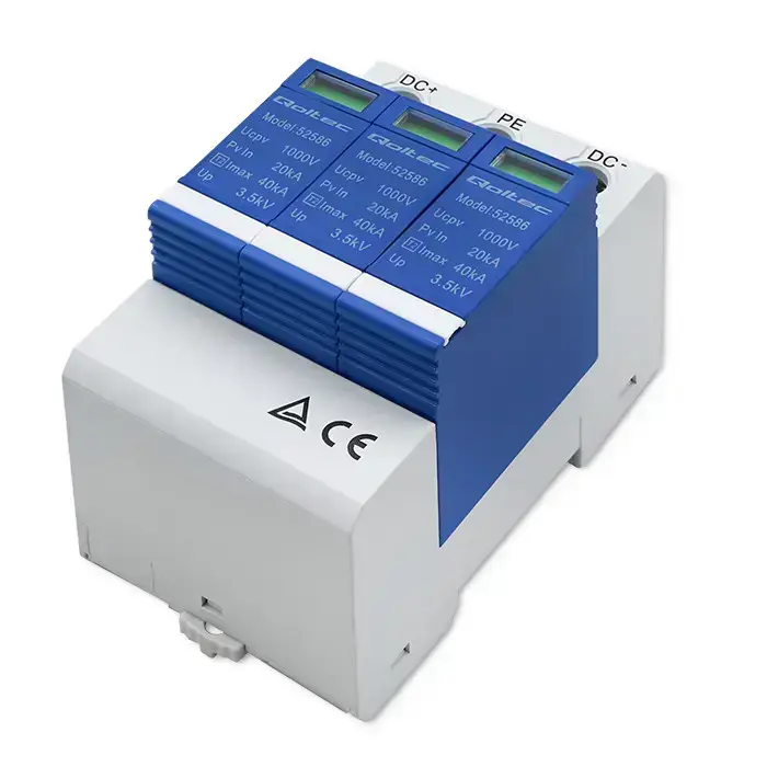 Qoltec DC surge protector arrester | 3P | 1000V | T2 | C Foto 5