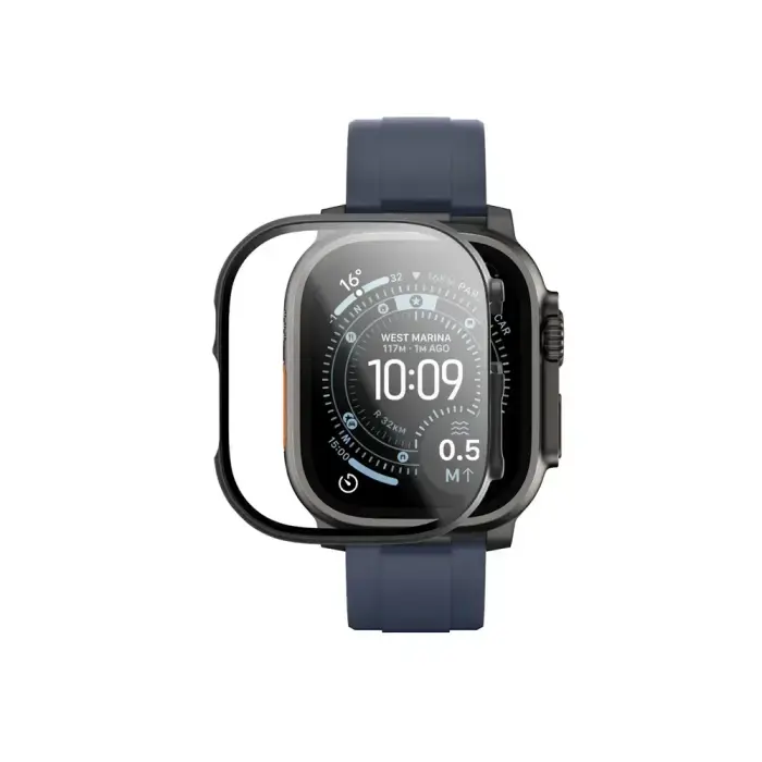 AmazingThing Radix Glass Screen Protector with Case for Apple Watch UItra 3 49mm - Black Foto 4