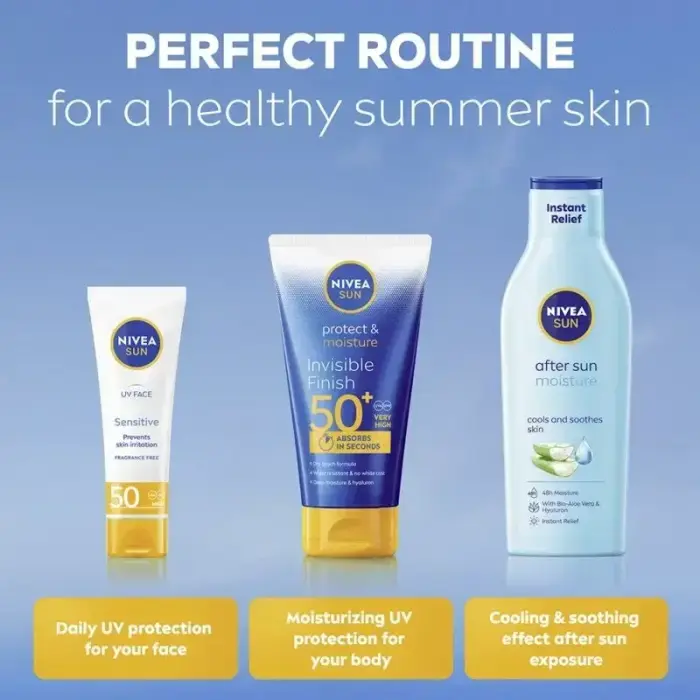 NIVEA SUN Protect & Moisture Hydrating Tanning Milk with Hyaluronic Acid SPF 50+ 150 Ml Foto 15