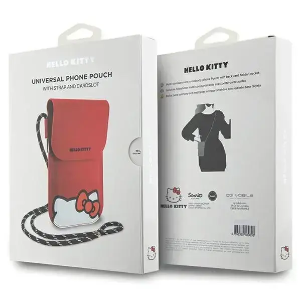 Hello Kitty Leather Hiding Kitty Cord bag - red Photo