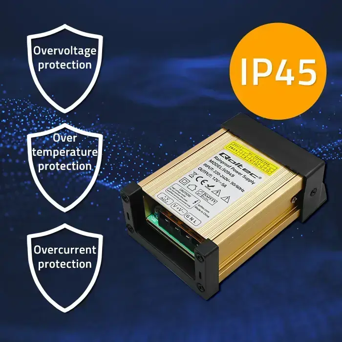 Qoltec LED Driver IP45 60W | 12V | 5A | Waterproof Photo