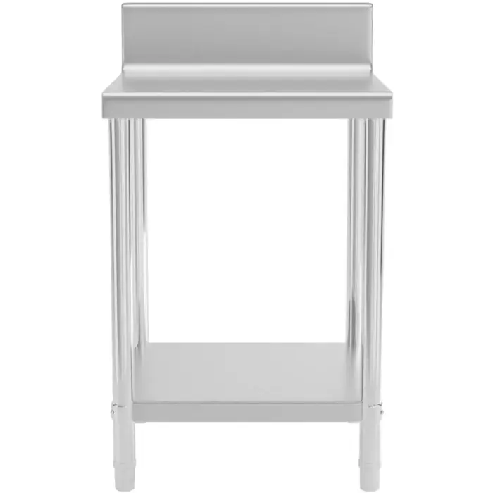 Stół blat roboczy stalowy nierdzewny przyścienny z rantem i półką 60x60cm Фото num