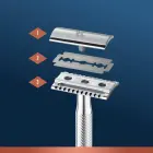 Gillette King Double Edge Safety Razor - Razor + 5 Replacement Blades Foto 5